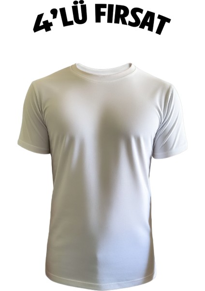 4 Lü Premium Sıfır Yaka Tişört