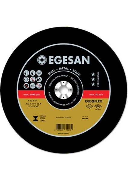 Sabit Tezgah Metal Kesme Taşı Pro Seri 350X3.5X25.4