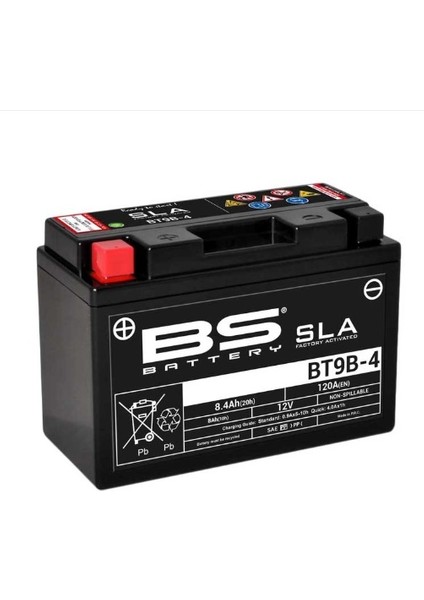 Motospartan AKÜ SLA (KURU) BT9B-4 12V8AH AKÜ YAMAHA X-MAX 250 2014 +