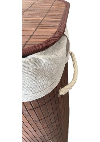 Kapaklı Halat Kulplu Bambu Çamaşır ve Oyuncak Sepeti – 72 Litre | Katlanabilir, Şık ve Doğal Tasarım (Kahverengi) fırsatları