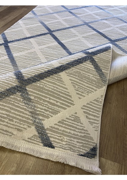 Moda 1097 Mavi Yün Tuşeli Akrilik Antibakteriyel Modern Halı modelleri