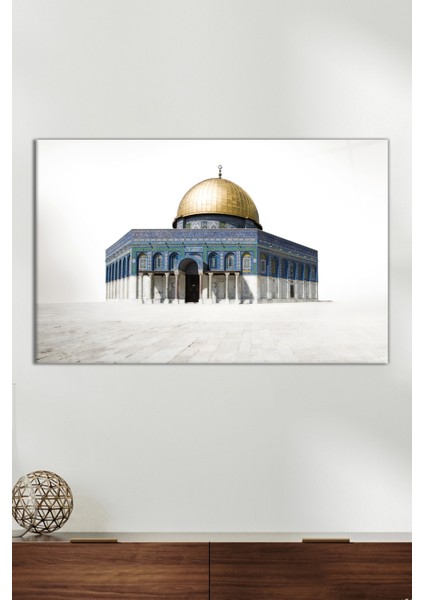 Kudüs Mescid-I Aksa Cam Tablo, Modern Ev ve Ofis Dekoru, Hediyelik Duvar Dekorasyonu, Kırılmaz Cam
