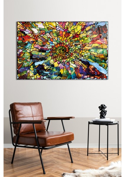 Renkli Mozaik Görünüm Cam Tablo, Modern Ev Ofis Dekoru, Hediyelik Duvar Dekorasyonu, Kırılmaz Cam fiyatları