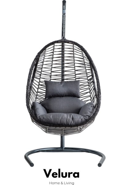 Cosmo Bahçe Salıncağı - Gri Rattan Gri Minder fiyatları