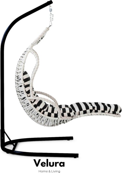 Elit Bahçe Salıncağı - Beyaz Rattan Zebra Minder fiyatları
