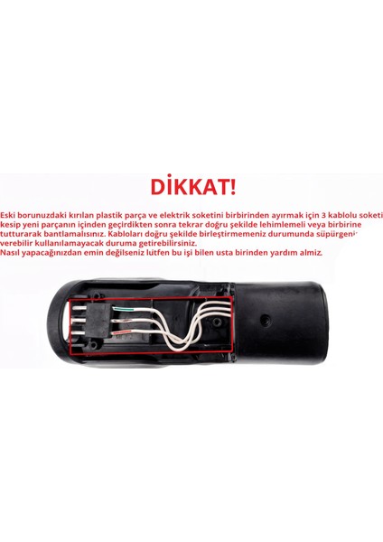 Philips XC7043 Speedpro Max Şarjlı Dikey Süpürge Boru Tamir Kiti