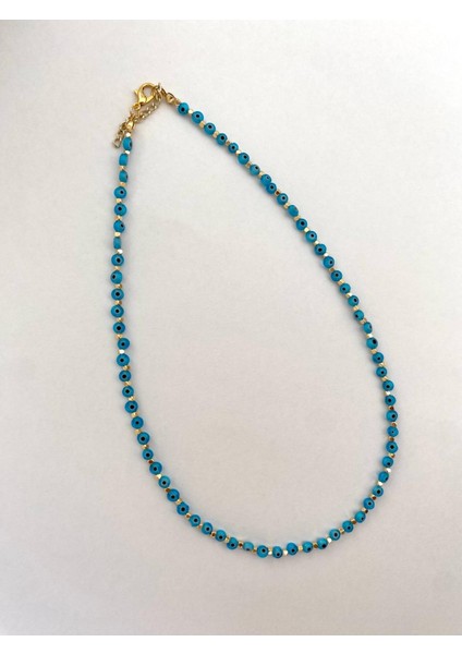 Mavi Nazar Boncuklu Yaz Kolye