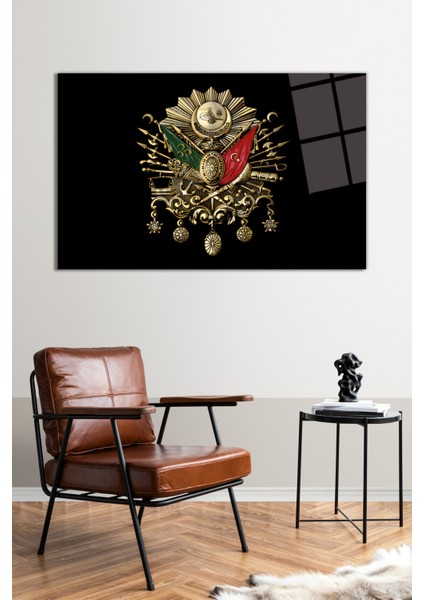 Osmanlı Devlet Tuğrası Cam Tablo, Modern Ev Ofis Dekoru, Hediyelik Duvar Dekorasyonu, Kırılmaz Cam fiyatları