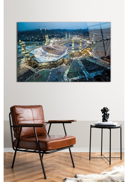 Kabe Kutsal Toprak Dini Manzara Cam Tablo, Modern Ev ve Cami Dekoru, Hediyelik Duvar Dekorasyonu fiyatları