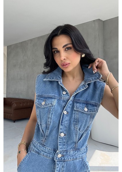 Mavi Balon Denim Tulum fiyatları