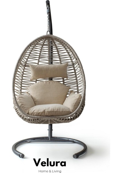 Class Bahçe Salıncağı - Krem Ip Krem Minder