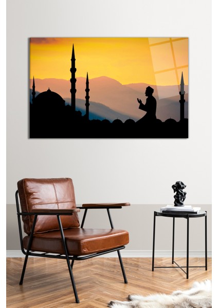 Camide Dua Eden Insan Cam Tablo, Modern Ev Ofis Dekoru, Hediyelik Duvar Dekorasyonu, Kırılmaz Cam fiyatları