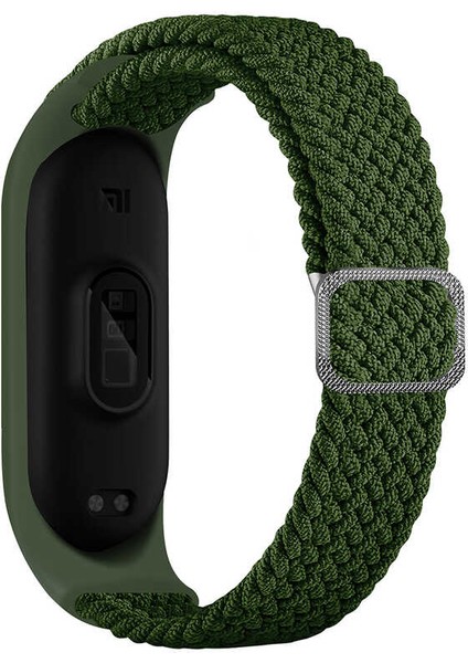 Xiaomi Mi Band 5 Uyumlu Krd-49 Örgü Kordon Vlmr - Yeşil