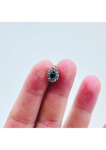 Damla Model Oltu Taşı Işçilikli 925 Ayar Gümüş Küpe modelleri