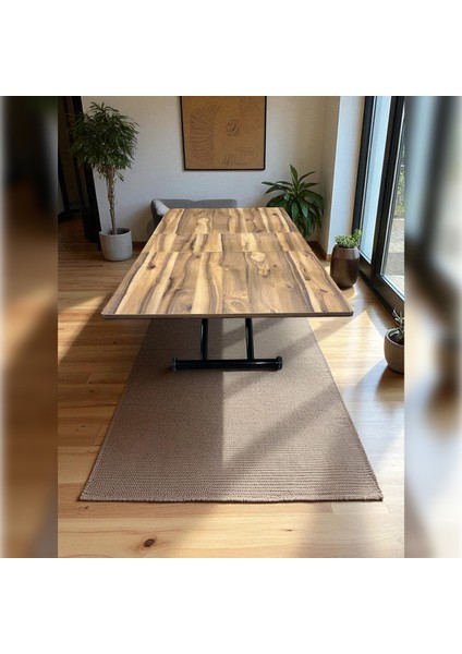 Ortadan Açılır Akıllı Masa Mdf Tabla Siyah Ayaklı indirimleri