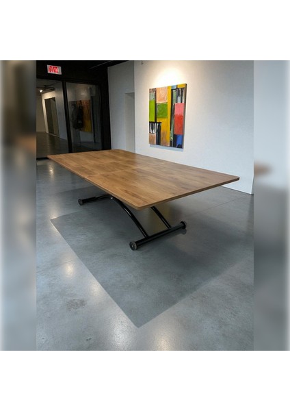 Ortadan Açılır Akıllı Masa Mdf Tabla Siyah Ayaklı indirimleri