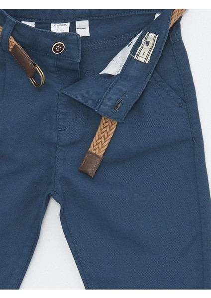 Lcw Kids Indigo Basic Erkek Bebek Kemerli Pantolon indirimleri