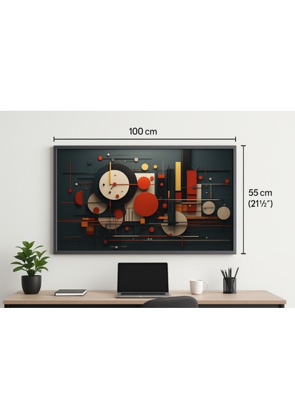 Modern Geometrik Desenli Büyük Boy Mdf Tablo – 3D Görünümlü Uv Baskılı Duvar Dekoru – 70X100 cm fiyatları