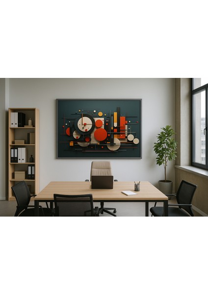 Modern Geometrik Desenli Büyük Boy Mdf Tablo – 3D Görünümlü Uv Baskılı Duvar Dekoru – 70X100 cm indirimleri