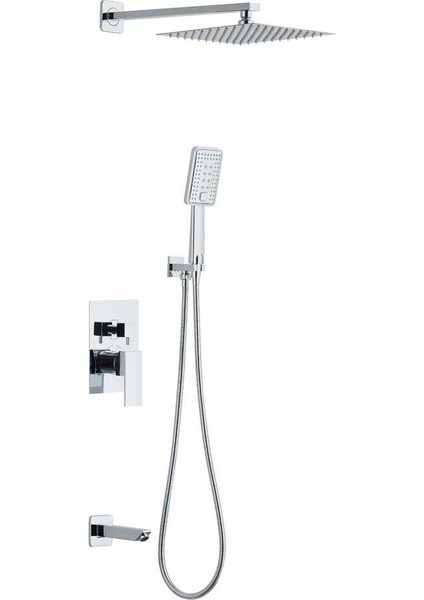 Ankastre Duş Seti Krom-Kare- D.050