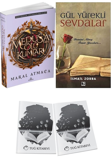 Gül Yürekli Sevdalar ve Ephesus Yayınları Medusanın Ölü Kumları 3 Maral Atmaca 2li Set + Hediyeli