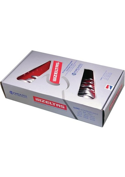 0130 Iki Ağız 12'li Anahtar Takımı Uzun Boy