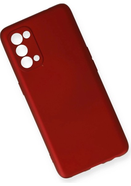 Oppo Reno 5 Pro Kılıf First Silikon - Bordo modelleri