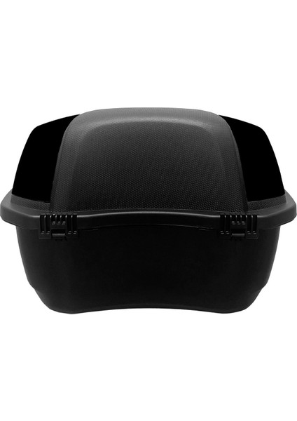 XT01-B 32 Litre Motosiklet Arka Çanta Siyah Parlak Su Geçirmez ABS Top Case Çift Kilitleme Üniversal modelleri