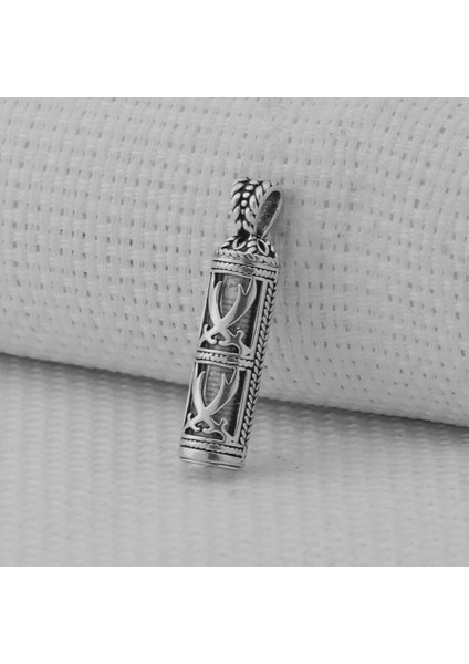 925 Ayar Gümüş Zülfikar Kılıç Tasarımlı Cevşeni Kebir Model Kolye Ucu