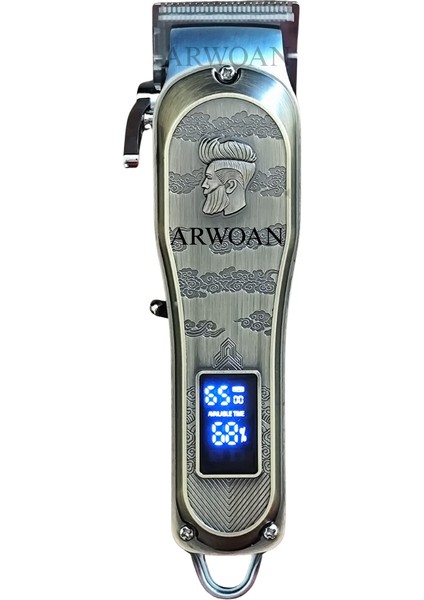 LCD Ekranlı Kablosuz Şarjlı Sakal ve Tıraş Makinesi 3’lü Kuaför Seti