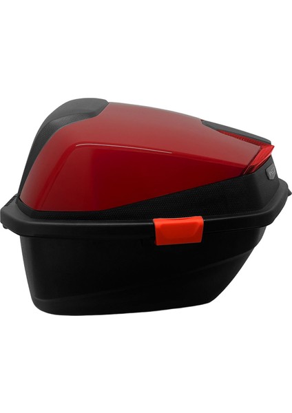 XT01-BR 32 Litre Motosiklet Arka Çanta Koyu Kırmızı Parlak Su Geçirmez ABS Çift Kilitleme Üniversal fiyatları