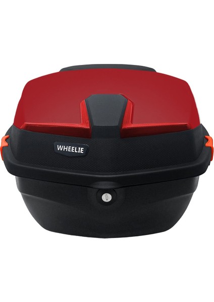 XT01-BR 32 Litre Motosiklet Arka Çanta Koyu Kırmızı Parlak Su Geçirmez ABS Çift Kilitleme Üniversal fırsatları