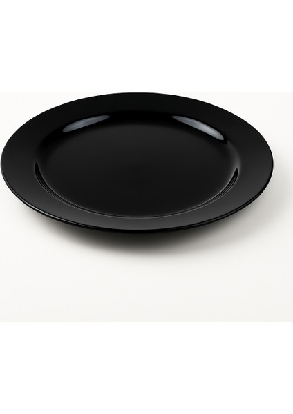 Siyah Plastik Tabak - Sert Plastik 19CM -10 Adet modelleri