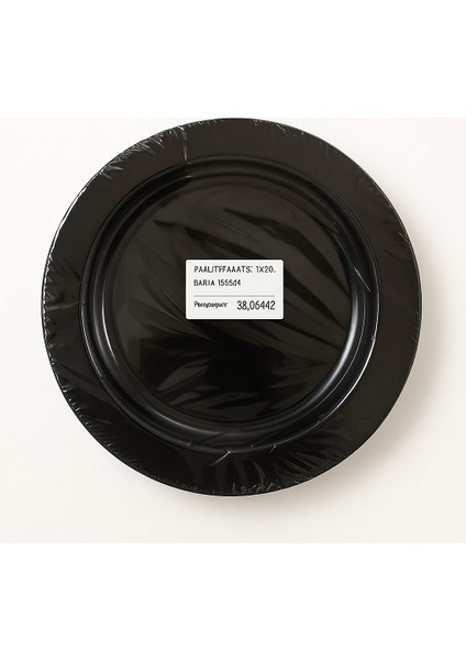 Siyah Plastik Tabak - Sert Plastik 19CM -10 Adet fırsatları