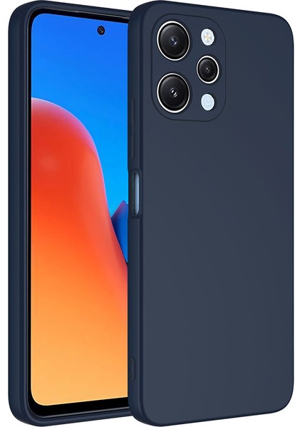 Xiaomi Redmi 12 Kılıf Vlmr Mara Laaakan Kapak-Lacivert