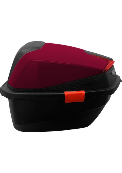 WHEELIE XT01-JR 32 Lt Motosiklet Arka Çanta Hünnap Kırmızı Parlak Su Geçirmez ABS Çift Kilitleme Üniversal fiyatları