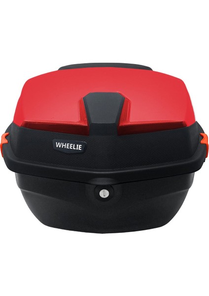 XT01-LR 32 Litre Motosiklet Arka Çanta Açık Kırmızı Parlak Su Geçirmez ABS Çift Kilitleme Üniversal fırsatları