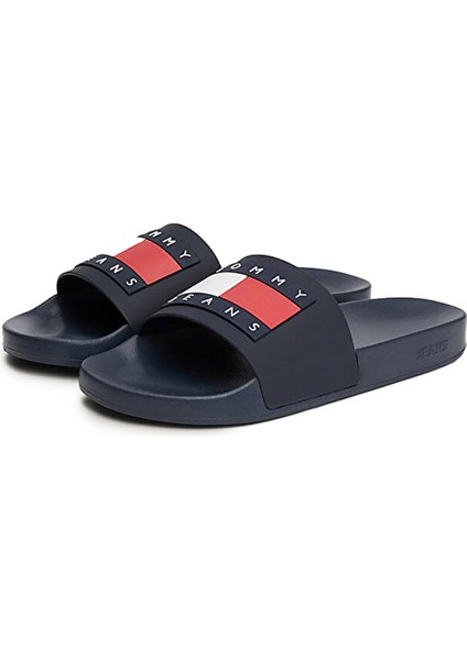 TOMMY JEANS POOL SLIDE ES Lacivert Erkek Terlik fiyatları