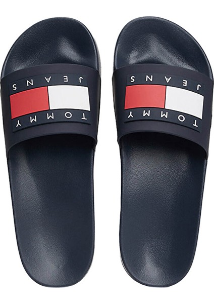 TOMMY JEANS POOL SLIDE ES Lacivert Erkek Terlik modelleri