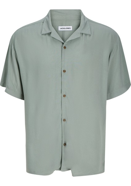 JJEJEFF SOLID RESORT Yeşil Erkek Gömlek