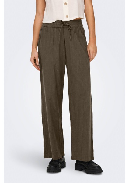 ONLTIZANA COTTON LOOSE PA Kahverengi Kadın Pantolon