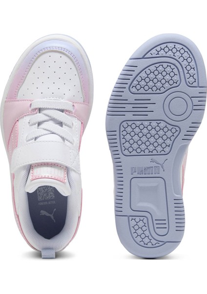 Rebound V6 Lo Blurry Beyaz Kız Çocuk Sneaker