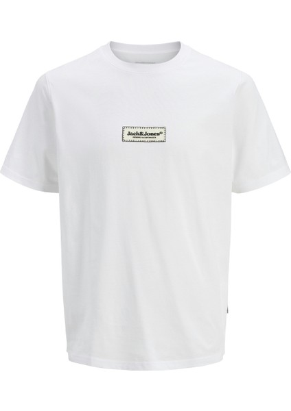 JORSPLIT FAKESTITCH BRAND Beyaz Erkek Kısa Kol T-Shirt