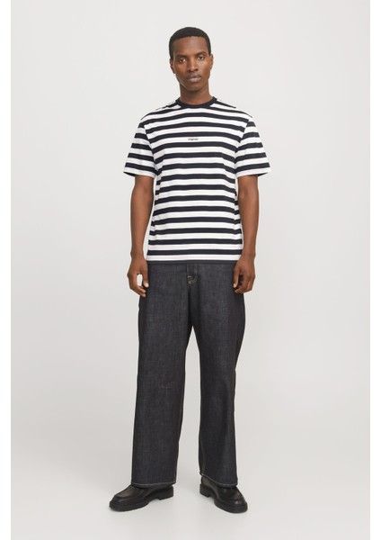 JORVESTERBRO NEWTON STRIP Siyah Erkek Kısa Kol T-Shirt fırsatları