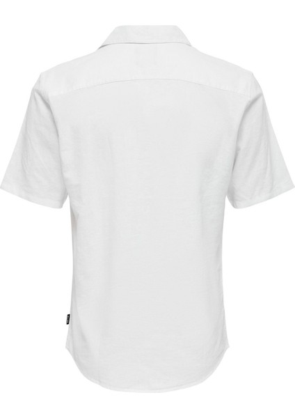 Onscaiden Keten ve Pamuk Karışımlı Slim Fit Kısa Kollu Gömlek Erkek Gömlek 22025116 modelleri