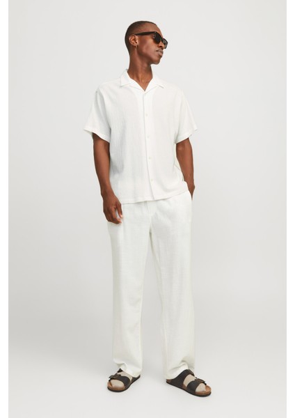 JORLUKE CRINKLE RESORT Beyaz Erkek Gömlek fırsatları