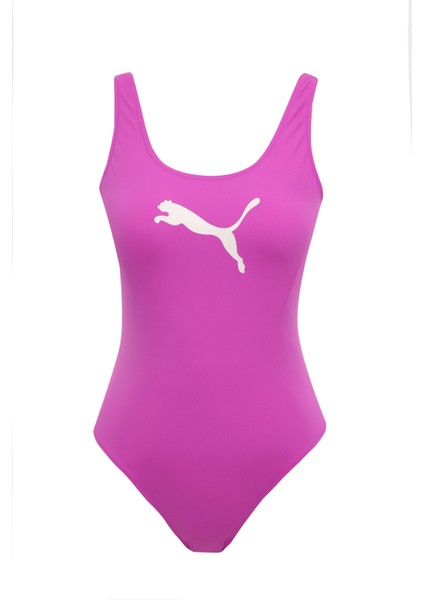 Swımsuıt 1p Mor Kadın Deniz Şortu