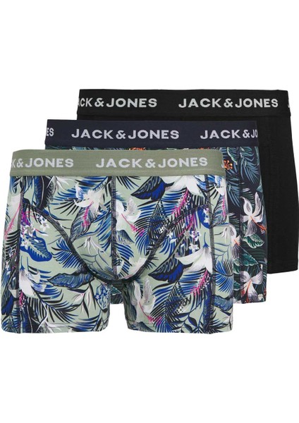 JACBRADY FLOWER TRUNKS 3 Mavi Erkek Boxer