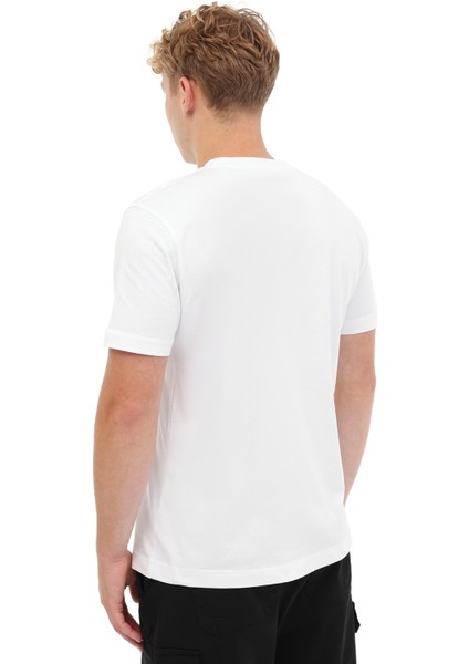 Regular Fit Grafik Bas Beyaz Erkek Kısa Kol T-Shirt fiyatları