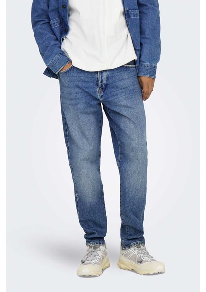 Onsyoke Tapered MB 9360 Dot Dnm Noos Açık Mavi Pantolon 22029360